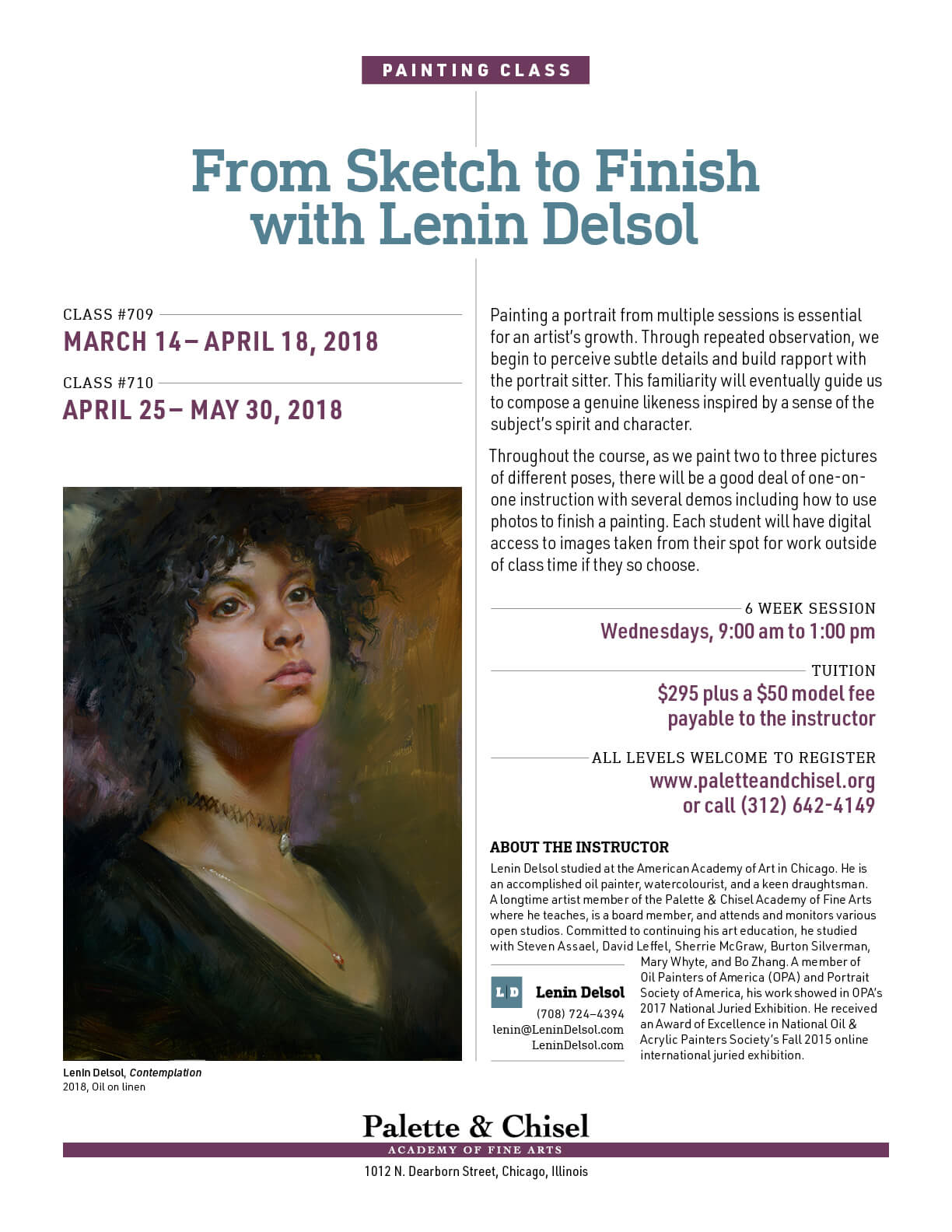 From Sketch To Finish with Lenin Delsol Spring 2018 Sessions