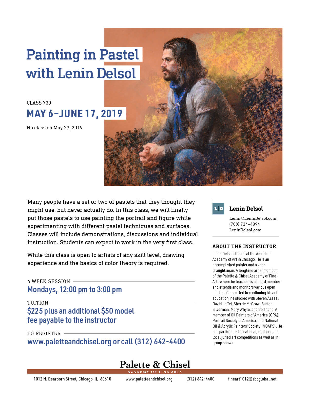Painting in Pastel with Lenin Delsol Class flyer
